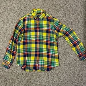 Rugby Ralph Lauren Yellow Flannel sz Large Pyrex Vision style Virgil Abloh 2004